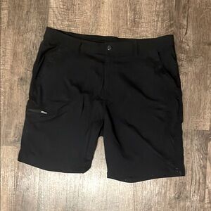 Machine Black Flat Front Shorts Casual Wear